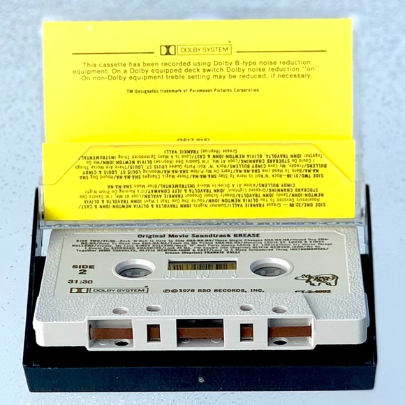 GREASE 1978 Original Motion Picture Soundtrack Cassette Tape - Picture 3 of 5